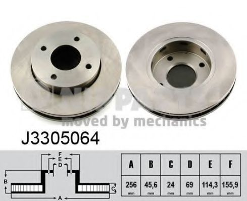 NIPPARTS - J3305064 - Тормозной диск (Тормозная система)