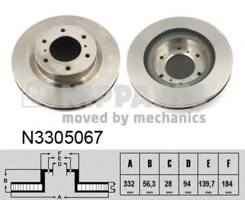 NIPPARTS - N3305067 - Тормозной диск (Тормозная система)