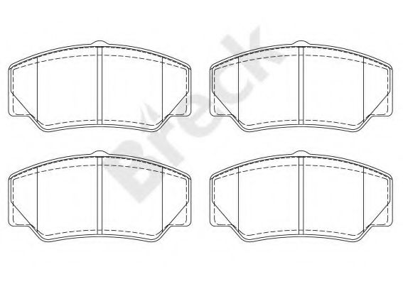BRECK - 21141 00 701 00 - Комплект тормозных колодок, дисковый тормоз (Тормозная система)