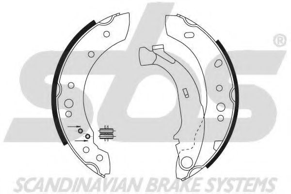 SBS - 18492719691 - Комплект тормозных колодок (Тормозная система)
