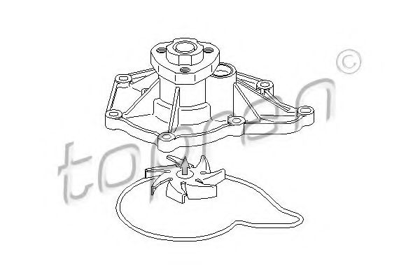 TOPRAN - 111 209 - Водяной насос (Охлаждение)