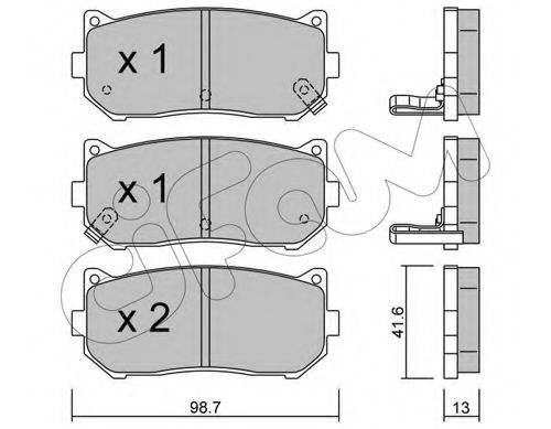 CIFAM - 822-372-0 - Комплект тормозных колодок, дисковый тормоз (Тормозная система)