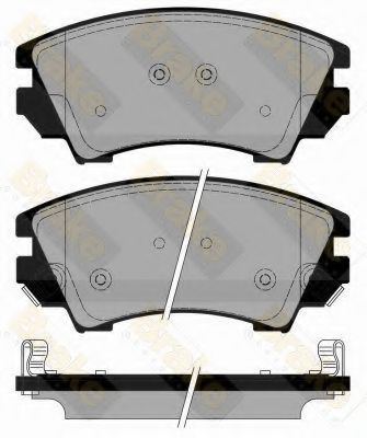 BRAKE ENGINEERING - PA1778 - Комплект тормозных колодок, дисковый тормоз (Тормозная система)