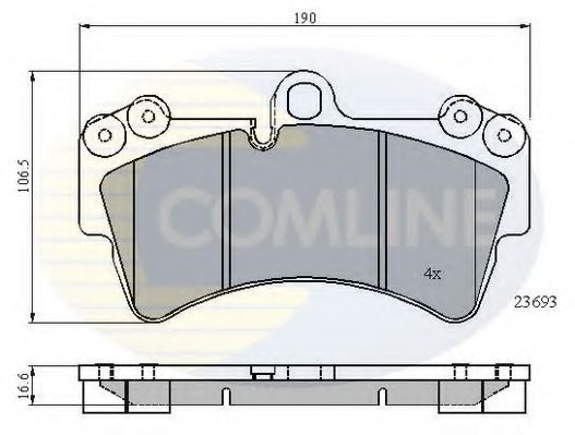 COMLINE - CBP01315 - Комплект тормозных колодок, дисковый тормоз (Тормозная система)