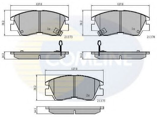 COMLINE - CBP3295 - Комплект тормозных колодок, дисковый тормоз (Тормозная система)