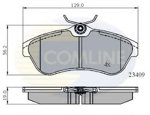 COMLINE - CBP01146 - Комплект тормозных колодок, дисковый тормоз (Тормозная система)