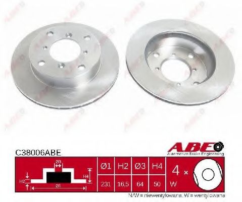 ABE - C38006ABE - Тормозной диск (Тормозная система)
