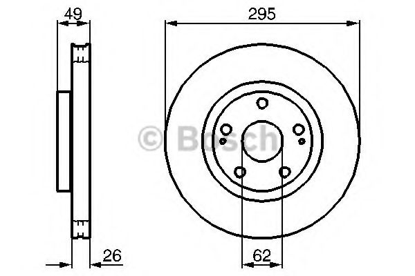 BOSCH - 0 204 173 008 - Тормозной диск