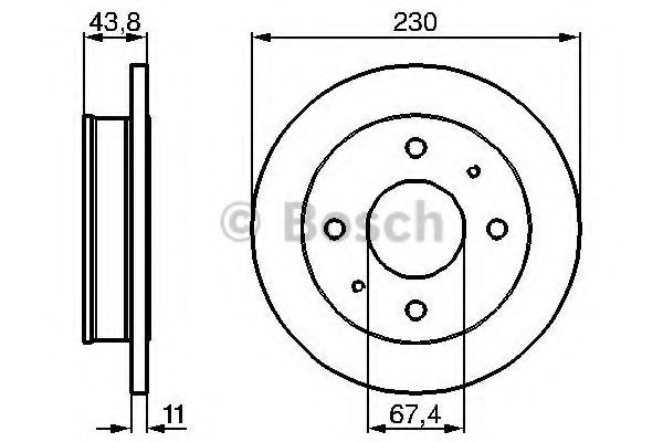 BOSCH - 0 986 478 727 - Тормозной диск (Тормозная система)