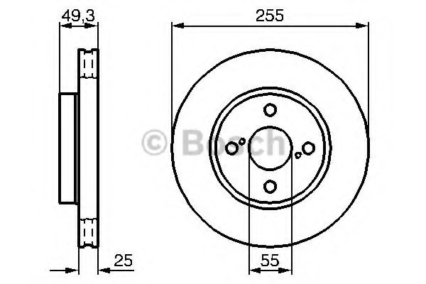 BOSCH - 0 986 479 085 - Тормозной диск (Тормозная система)