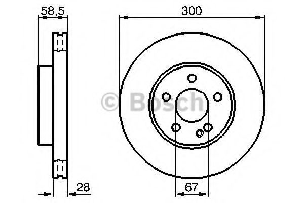 BOSCH - 0 986 479 137 - Тормозной диск (Тормозная система)