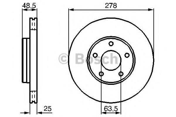 BOSCH - 0 986 479 173 - Тормозной диск (Тормозная система)