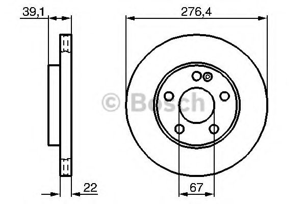 BOSCH - 0 986 479 186 - Тормозной диск (Тормозная система)