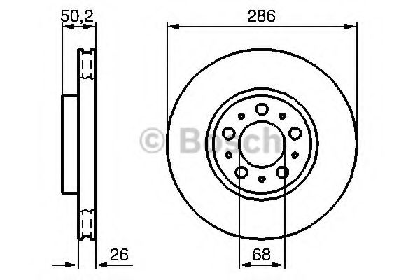 BOSCH - 0 986 479 210 - Тормозной диск (Тормозная система)