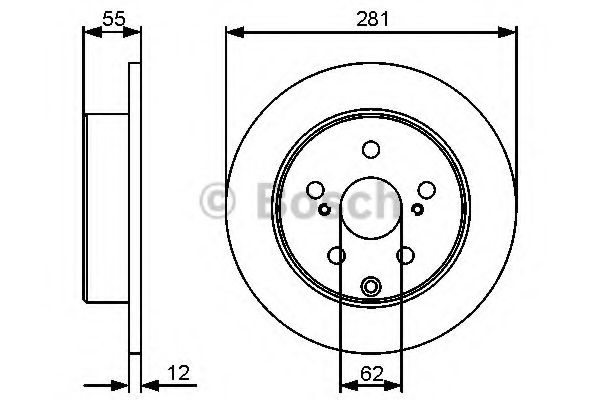 BOSCH - 0 986 479 419 - Тормозной диск (Тормозная система)