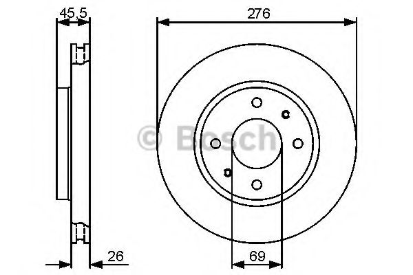 BOSCH - 0 986 479 471 - Тормозной диск (Тормозная система)