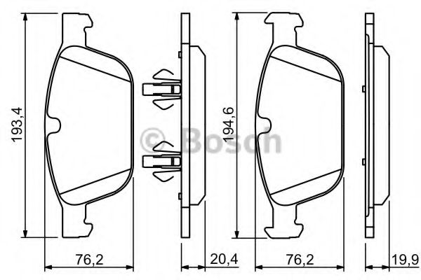 BOSCH - 0 986 494 305 - Комплект тормозных колодок, дисковый тормоз (Тормозная система)