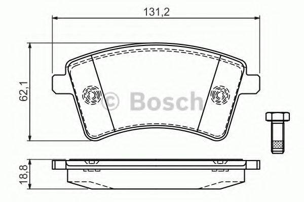 BOSCH - 0 986 494 332 - Комплект тормозных колодок, дисковый тормоз (Тормозная система)