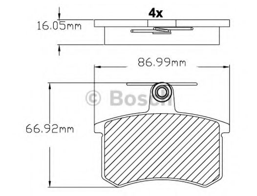 BOSCH - F 03B 150 211 - Комплект тормозных колодок, дисковый тормоз (Тормозная система)