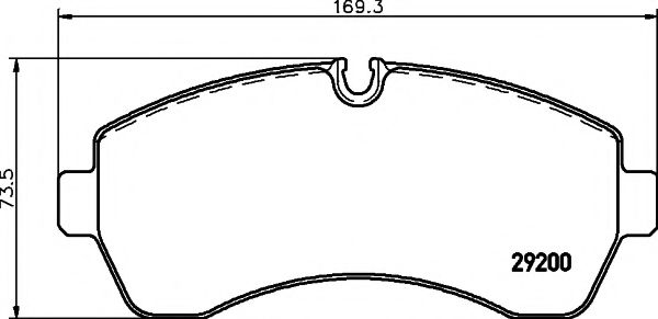 HELLA PAGID - 8DB 355 005-531 - Комплект тормозных колодок, дисковый тормоз (Тормозная система)