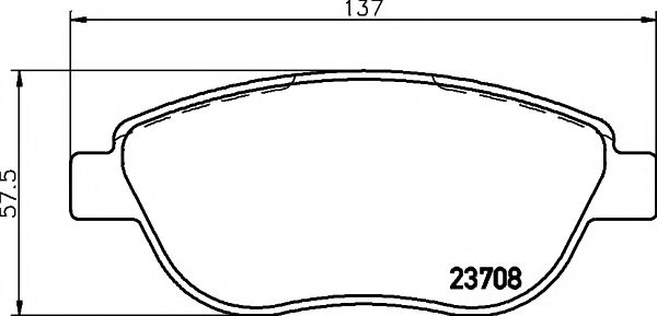 HELLA PAGID - 8DB 355 011-331 - Комплект тормозных колодок, дисковый тормоз (Тормозная система)