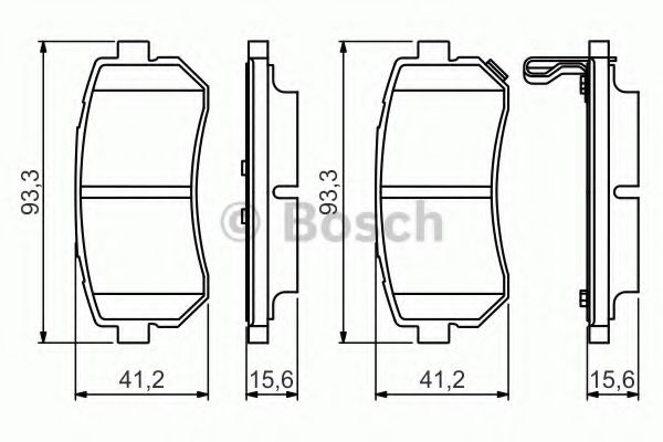 BOSCH - 0 986 495 354 - Комплект тормозных колодок, дисковый тормоз (Тормозная система)