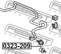 FEBEST - 0323-209 - Тяга / стойка, стабилизатор (Подвеска колеса)