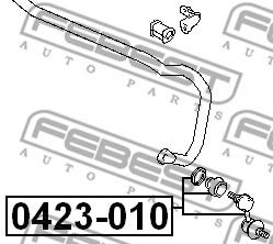 FEBEST - 0423-010 - Тяга / стойка, стабилизатор (Подвеска колеса)