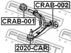 FEBEST - CRAB-001 - Подвеска, рычаг независимой подвески колеса (Подвеска колеса)