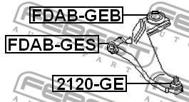 FEBEST - FDAB-GEB - Подвеска, рычаг независимой подвески колеса (Подвеска колеса)