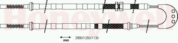 BENDIX - 431228B - Трос, стояночная тормозная система