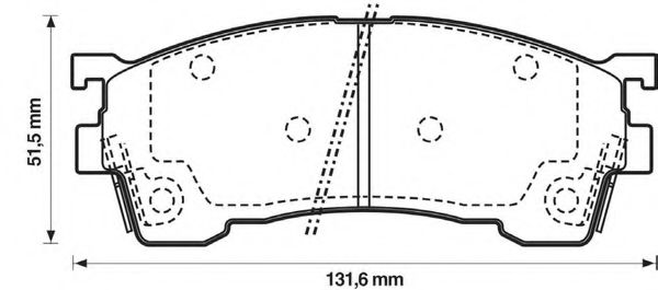 BENDIX - 572325B - Комплект тормозных колодок, дисковый тормоз