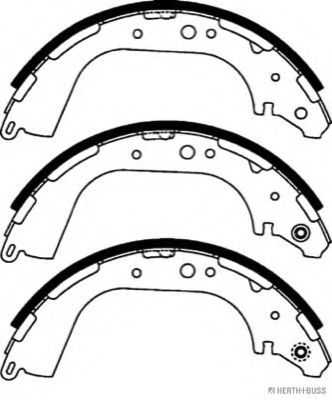 HERTH+BUSS JAKOPARTS - J3501045 - Комплект тормозных колодок (Тормозная система)