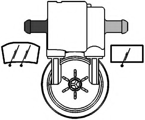 HELLA - 8TW 005 206-051 - Водяной насос, система очистки окон (Система очистки окон)