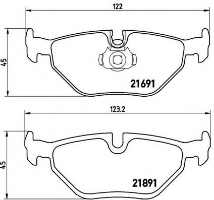 BREMBO - P 06 023 - Комплект тормозных колодок, дисковый тормоз (Тормозная система)