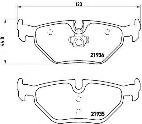 BREMBO - P 06 025 - Комплект тормозных колодок, дисковый тормоз (Тормозная система)