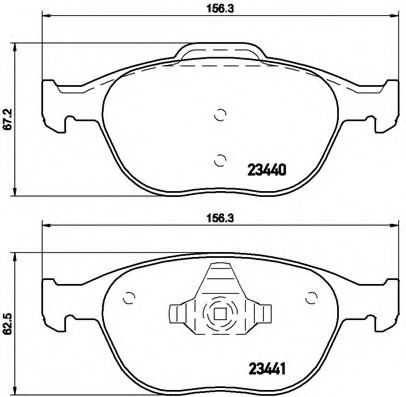 BREMBO - P 24 058 - Комплект тормозных колодок, дисковый тормоз (Тормозная система)