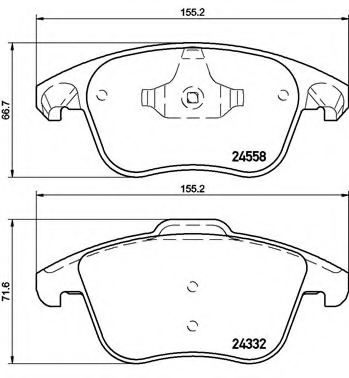 BREMBO - P 61 117 - Комплект тормозных колодок, дисковый тормоз (Тормозная система)