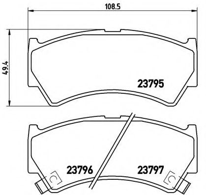 BREMBO - P 79 013 - Комплект тормозных колодок, дисковый тормоз (Тормозная система)