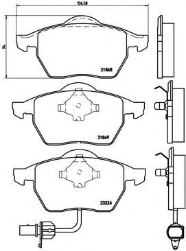 BREMBO - P 85 060 - Комплект тормозных колодок, дисковый тормоз (Тормозная система)