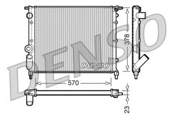 DENSO - DRM23013 - Радиатор, охлаждение двигателя (Охлаждение)