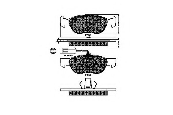 SPIDAN - 32677 - Комплект тормозных колодок, дисковый тормоз