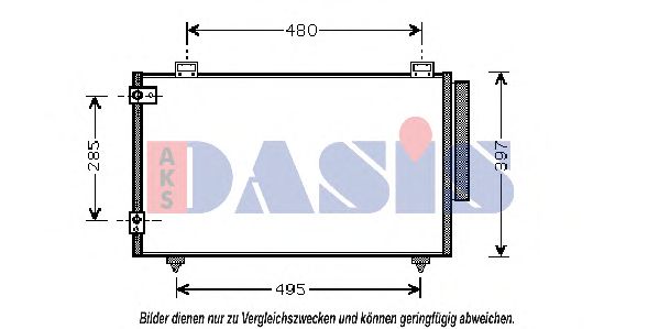 AKS DASIS - 212025N - Конденсатор, кондиционер (Кондиционер)