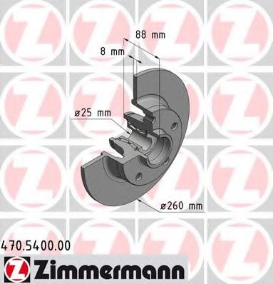 ZIMMERMANN - 470.5400.00 - Тормозной диск (Тормозная система)