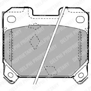 DELPHI - LP1062 - Комплект тормозных колодок, дисковый тормоз (Тормозная система)