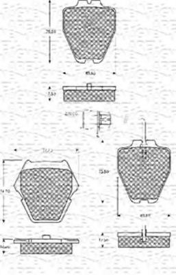 MAGNETI MARELLI - 363702161093 - Комплект тормозных колодок, дисковый тормоз (Тормозная система)