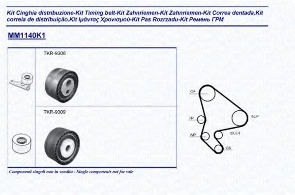 MAGNETI MARELLI - 341311401101 - Комплект ремня ГРМ (Ременный привод)