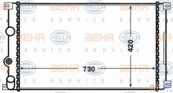 BEHR HELLA SERVICE - 8MK 376 771-731 - Радиатор, охлаждение двигателя (Охлаждение)