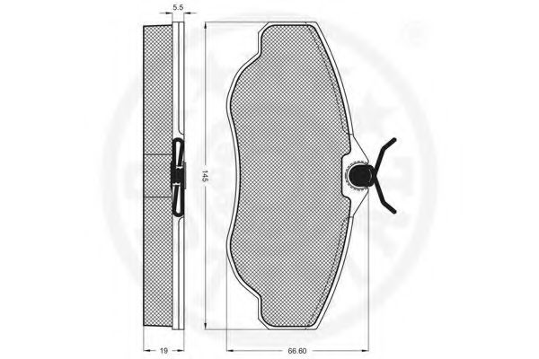 OPTIMAL - 10047 - Комплект тормозных колодок, дисковый тормоз (Тормозная система)