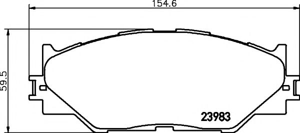 PAGID - T1541 - Комплект тормозных колодок, дисковый тормоз (Тормозная система)